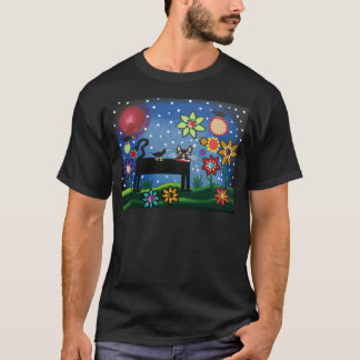 Volkskunst durch Katze Loris Everett mit Haltung T-Shirt