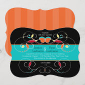 Volkskunst Einladung (Vorne/Hinten)