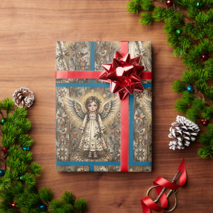 Volkskunst Engel Weihnachten Geschenkpapier
