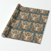 Volkskunst Engel Weihnachten Geschenkpapier (Ungerollt)