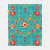Volkskunst floral  fleecedecke (Vorderseite)
