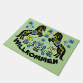 Volkskunst-friesisches Fußmatte (Schrägansicht)