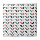 Volkskunst-geometrisches mit Blumenmuster Fliese (Vorderseite)