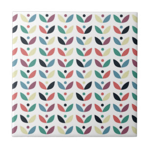 Volkskunst-geometrisches mit Blumenmuster Fliese