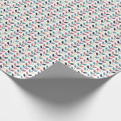 Volkskunst-geometrisches mit Blumenmuster Geschenkpapier (Ecke)