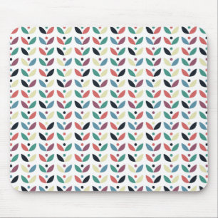 Volkskunst-geometrisches mit Blumenmuster Mousepad