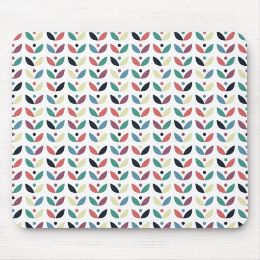 Volkskunst-geometrisches mit Blumenmuster Mousepad (Vorne)