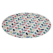 Volkskunst-geometrisches mit Blumenmuster Schneidebrett (Ecke)