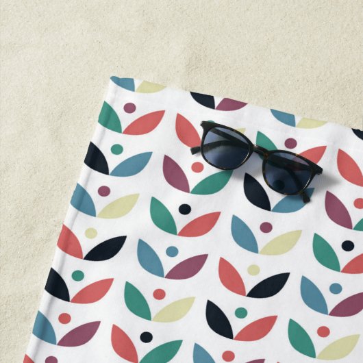 Volkskunst-geometrisches mit Blumenmuster Strandtuch (Beispiel)