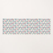 Volkskunst-geometrisches mit Blumenmuster Yogamatte (Vorderseite (Horizontal))