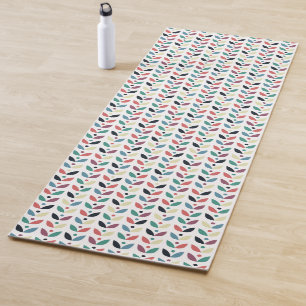 Volkskunst-geometrisches mit Blumenmuster Yogamatte