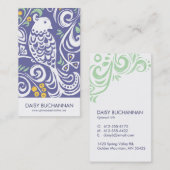 Volkskunst-Geschäfts-Karte | lila Visitenkarte (Vorne/Hinten)