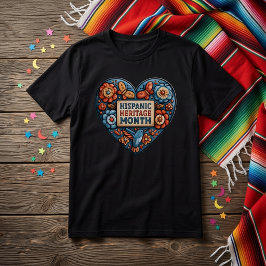 Volkskunst Herz Hispanic Heritage Month T-Shirt