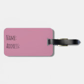 Volkskunst Herz mit Blätter und Blume Gepäckanhänger (Rückseite horizontal)