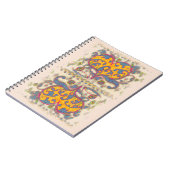 Volkskunst Herz mit Blätter und Blume Notizblock (Linke Seite)