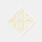 Volkskunst Hirsch Wald Off-White Serviette (Ecke)