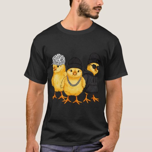 Volkskunst-Huhn T-Shirt (Vorderseite)