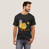 Volkskunst-Huhn T-Shirt (Vorne ganz)
