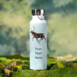 Volkskunst Karibu/Rentier Trinkflasche