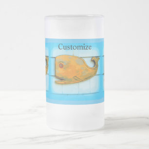 Volkskunst Mattglas Bierglas