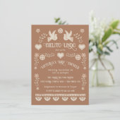 Volkskunst Mexican Cielito Lindo Baby Dusche Einladung (Stehend Vorderseite)