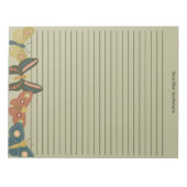 Volkskunst-Motten, Schmetterlinge, die von Grün um Notizblock (Vorderseite)