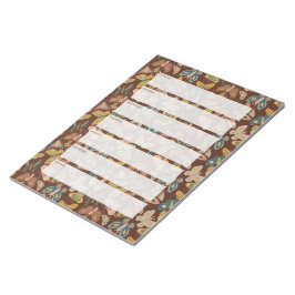 Volkskunst-Motten, Schmetterlinge Wochenplaner Notizblock