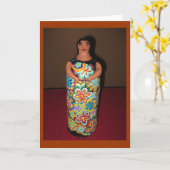 Volkskunst - MuuMuu Mutter Karte (Gelbe Blume)