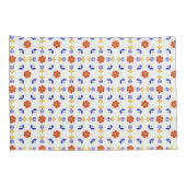 Volkskunst-NeonBlumen-geometrisches Muster Kissenbezug (Rückseite-Rechts)