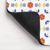 Volkskunst-NeonBlumen-geometrisches Muster Mousepad (Ecke)