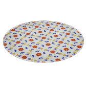 Volkskunst-NeonBlumen-geometrisches Muster Schneidebrett (Ecke)