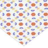 Volkskunst-NeonBlumen-geometrisches Muster Tischdecke (Schrägansicht)