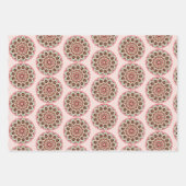 Volkskunst Rosemaling Lebkuchenhäuser Geschenkpapier Set (Vorderseite 3)