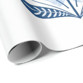 Volkskunst rund mit Vögeln, Rose und Blumen Geschenkpapier (Rolleneckpunkt)