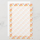 Volkskunst-Schwimmen-Fisch-Muster Briefpapier (Vorne/Hinten)