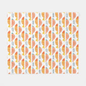 Volkskunst-Schwimmen-Fisch-Muster Fleecedecke (Vorderseite (Horizontal))