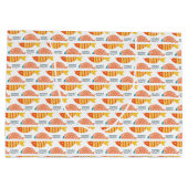 Volkskunst-Schwimmen-Fisch-Muster Große Geschenktüte (Rückseite)