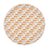 Volkskunst-Schwimmen-Fisch-Muster Schneidebrett (Vorderseite)