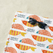 Volkskunst-Schwimmen-Fisch-Muster Strandtuch (Beispiel)