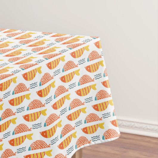 Volkskunst-Schwimmen-Fisch-Muster Tischdecke (Beispiel)