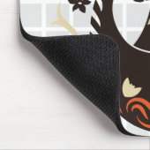 Volkskunst Sitzender Fuchs Gitter-Mauspad Mousepad (Ecke)