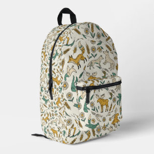 Volkskunst Skandinavischer Fuchs Wolf Elch Rucksac Bedruckter Rucksack