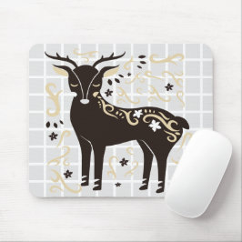 Volkskunst Stehendes Reh Gitter-Mauspad Mousepad