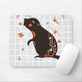 Volkskunst Süßer Otter-Raster-Mauspad Mousepad