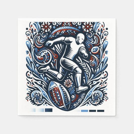 Volkskunst-Symphonie" Papier Napkins - Standa Serviette (Vorderseite)