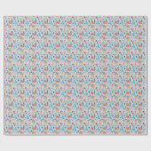 Volkskunst-Waldtier-Muster Geschenkpapier (Flach)