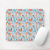 Volkskunst-Waldtier-Muster Mousepad (Mit Mouse)