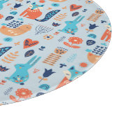 Volkskunst-Waldtier-Muster Schneidebrett (Ecke)