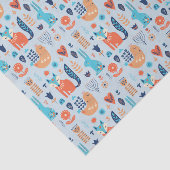 Volkskunst-Waldtier-Muster Seidenpapier (Ausschnitt)