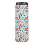 Volkskunst-Waldtier-Muster Thermosbecher (Rückseite)